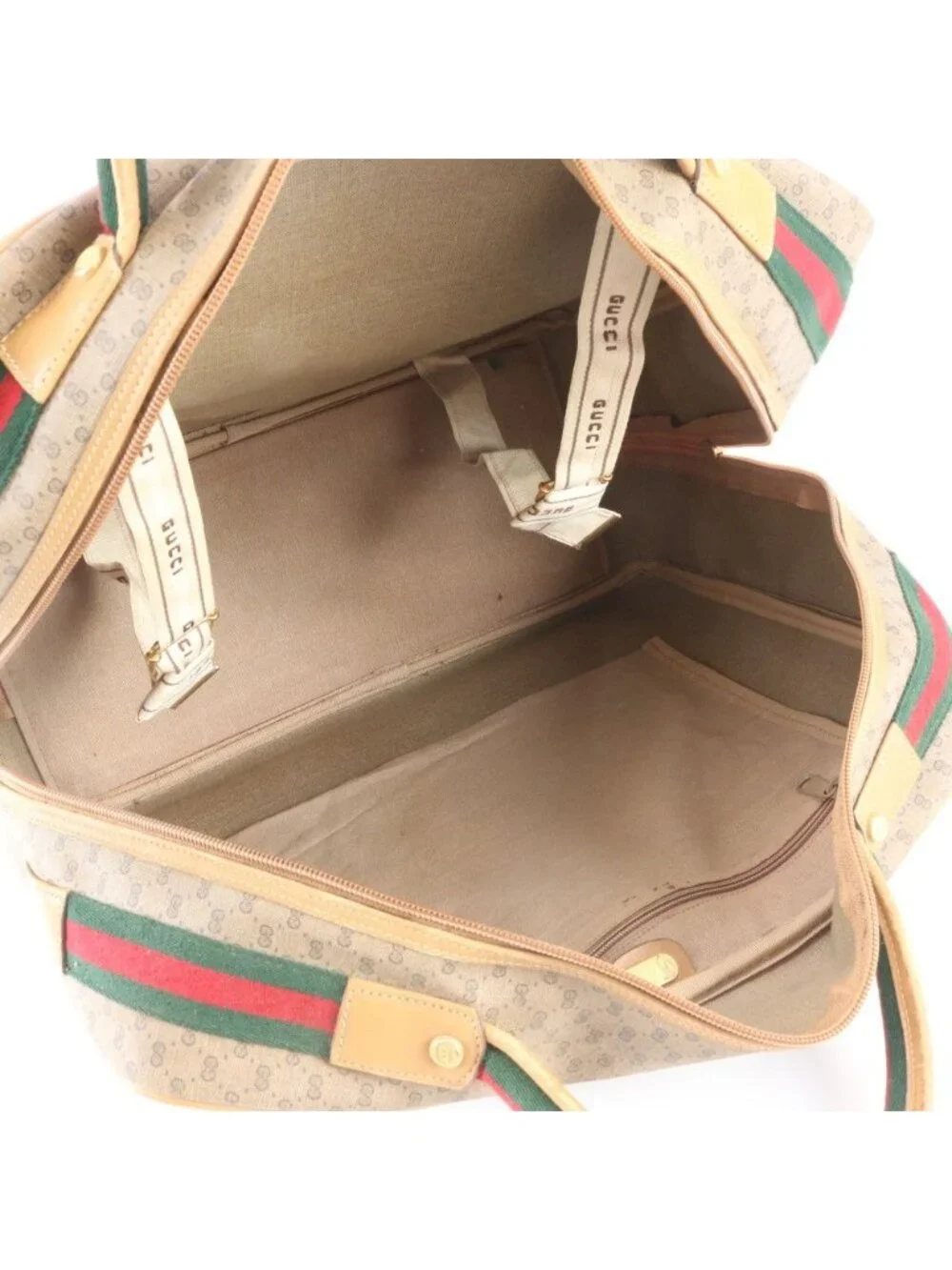 Gucci Micro GG Sherry Line Leather Boston Bag Tote